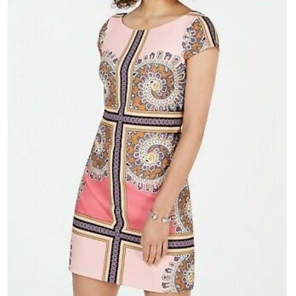 Vince camuto paisley shift dress sales
